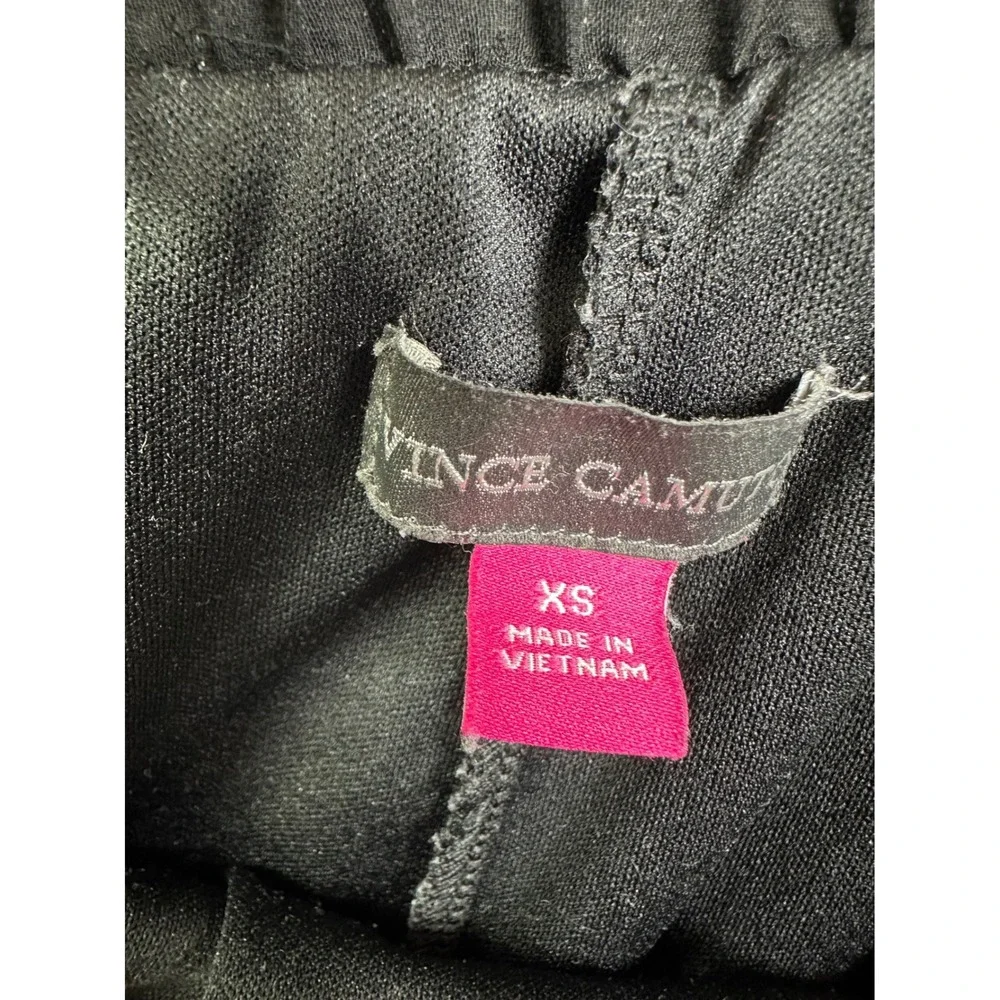 Vince Camuto Black Maxi Skirt Pleated Chiffon Elastic Waist Lined Women's SZ XS - Picture 3 of 7